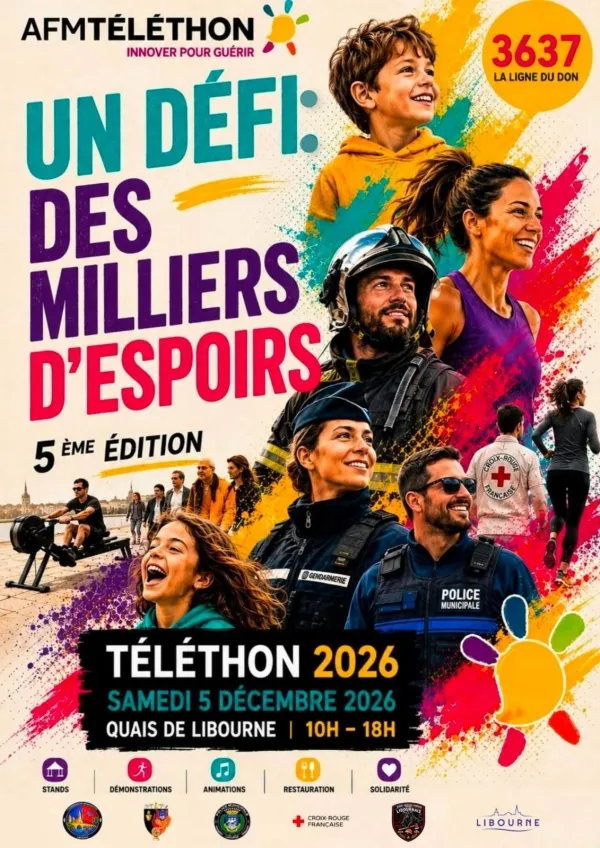 Je cours pour le Téléthon Libourne 2026 Inscription Résultats