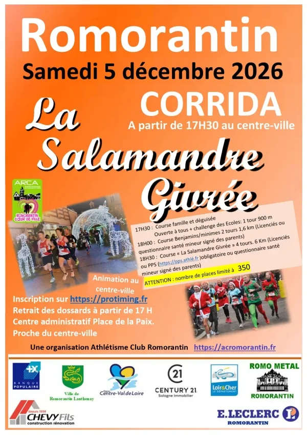 La Salamandre Givrée Romorantin Lanthenay 2026 Guide Inscription Résultats