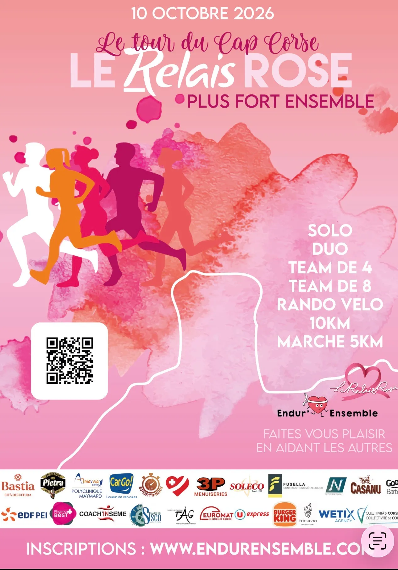 Relais Rose Bastia 2026 Inscription Résultats