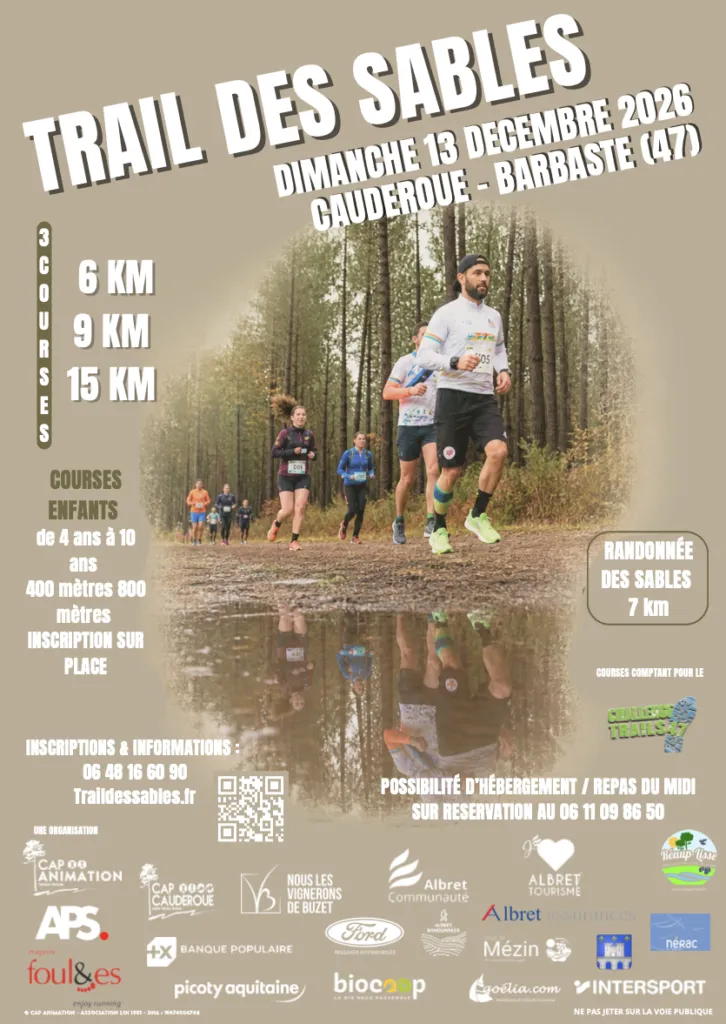 Trail des sables 2026 Inscription Résultats