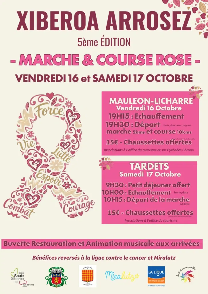 Xiberoa Arrosez La Soule en Rose 2026 Guide Inscription Résultats