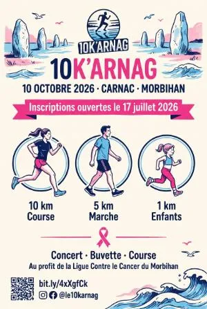 10K&rsquo;Arnag Carnac 2026 Inscription Résultats