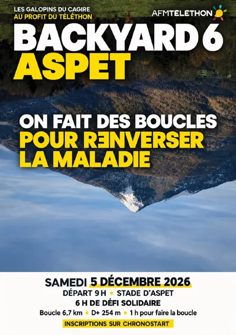 Backyard de Téléthon Aspet  2026 Inscription Résultats