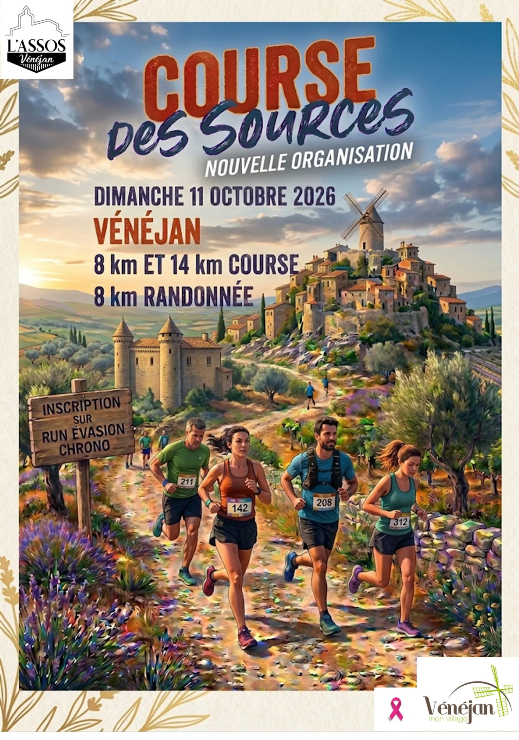 Course des Sources – Vénéjan 2026 Inscription Résultats