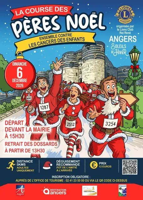 Course festive des Pères Noël Angers 2026 Inscription Résultats