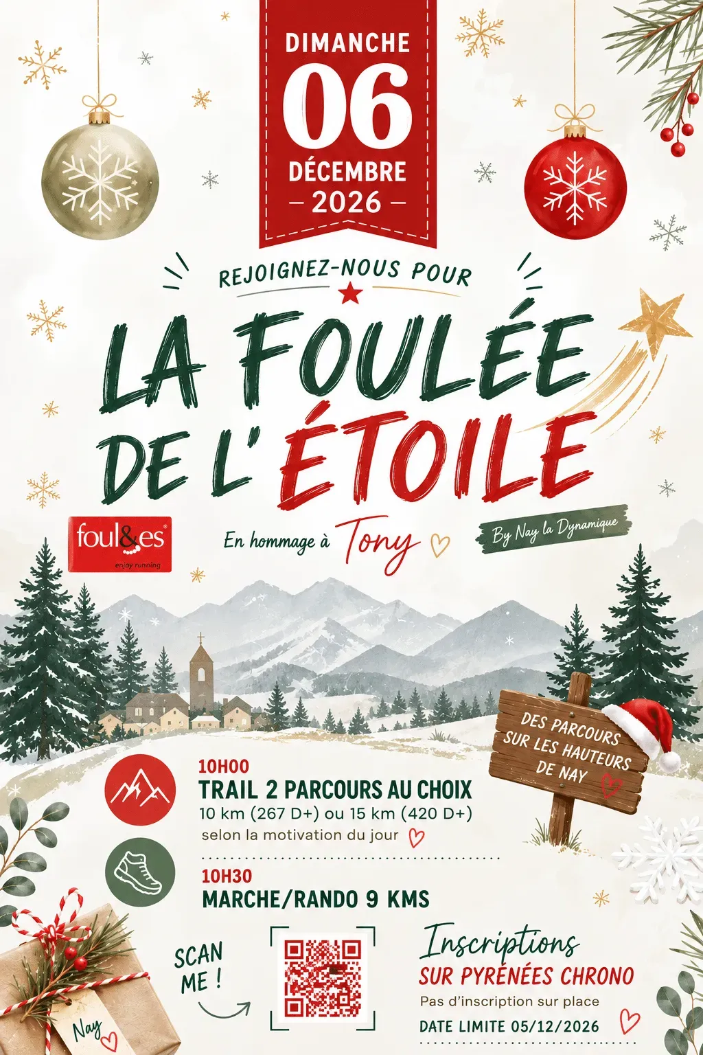 Foulée de l’Etoile Tony 2026 Inscription Résultats