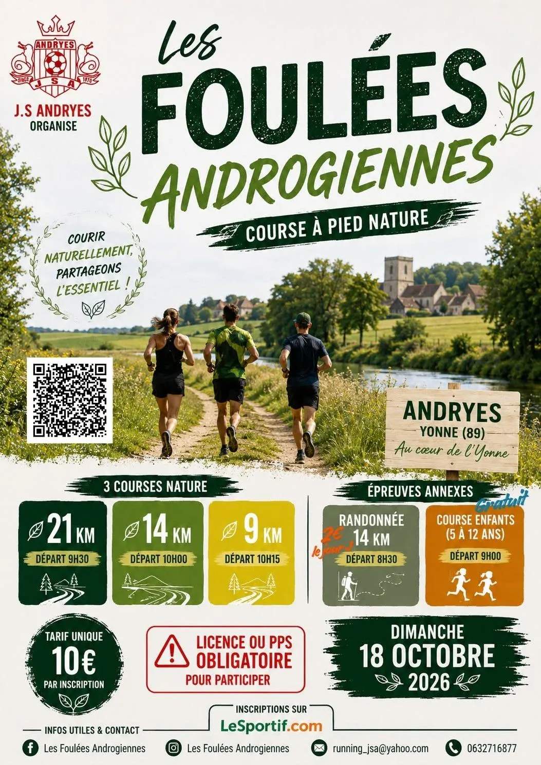 Foulées Androgiennes 2026 Inscription Résultats