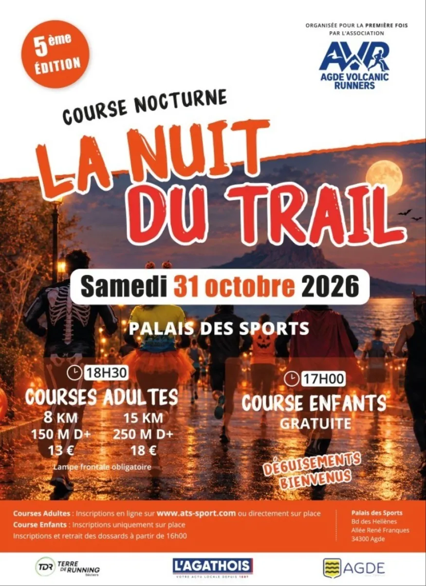 La Nuit du Trail Agde 2026 Inscription Résultats