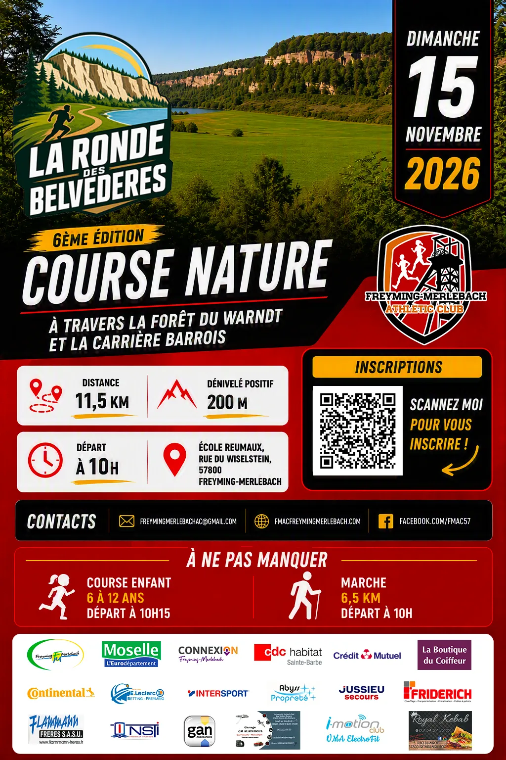 La Ronde des Belvédères – Freyming 2026 Inscription Résultats