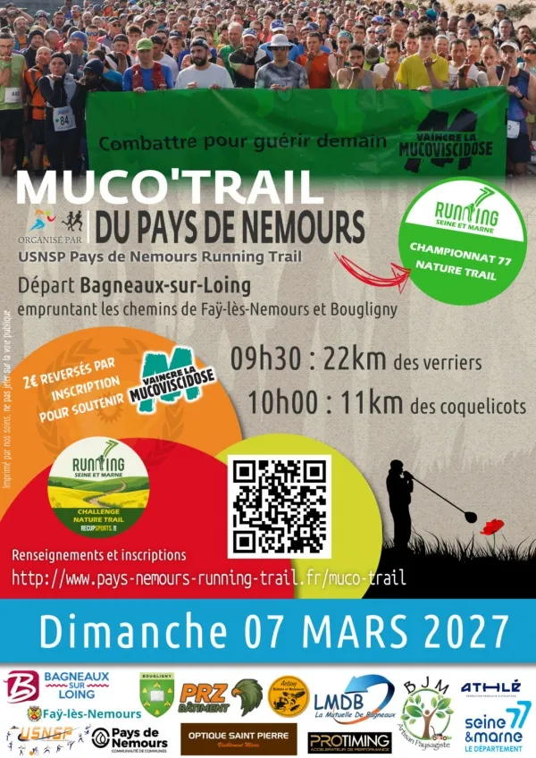 Muco&rsquo;Trail du Pays de Nemours 2027 Inscription Résultats