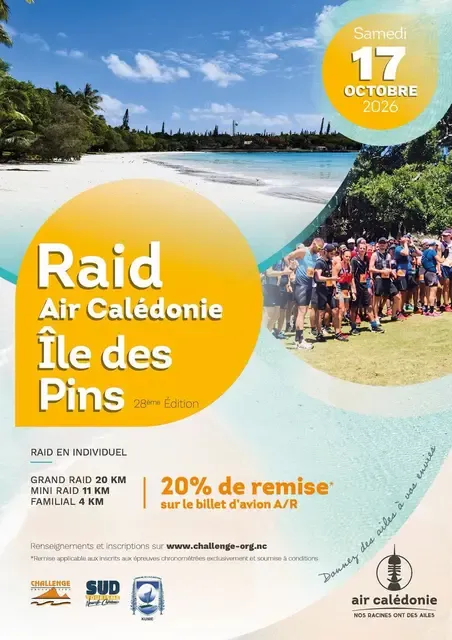 Raid Air Calédonie de l&rsquo;île des pins 2026 Inscription Résultats