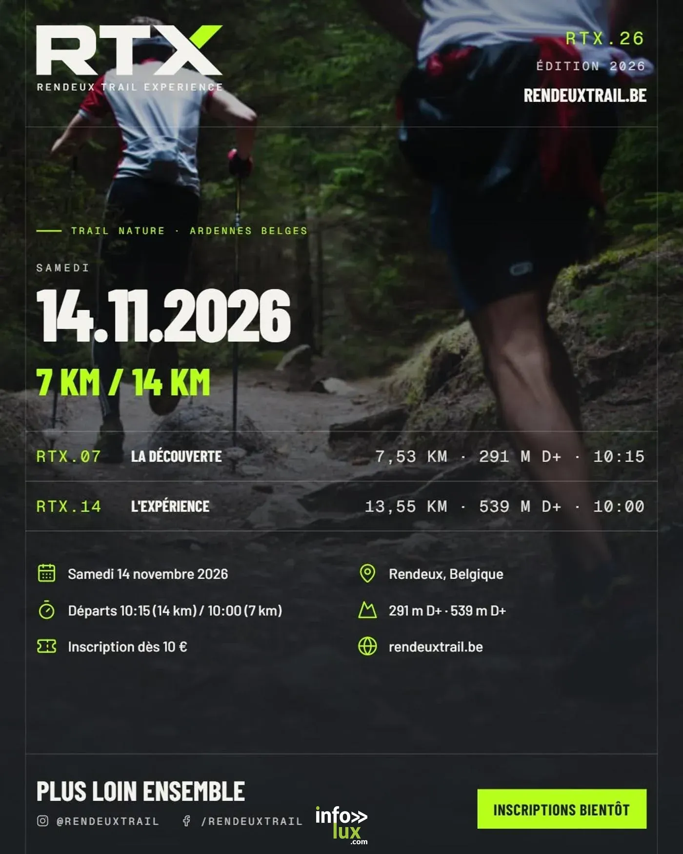 Rendeux Trail Expérience 2026 Inscription Résultats
