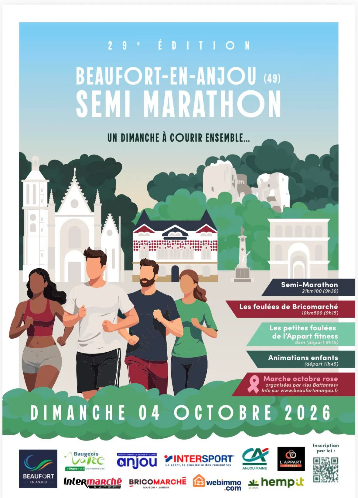 Semi marathon Beaufort en Anjou 2026 Inscription Résultats