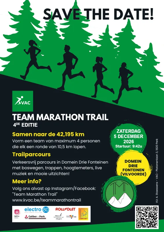 Team Marathon Trail Vilvoorde TMT 2026 Inscription Résultats