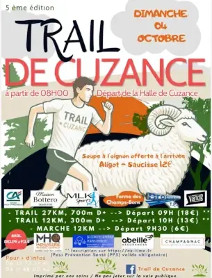 Trail de Cuzance 2026 Inscription Résultats