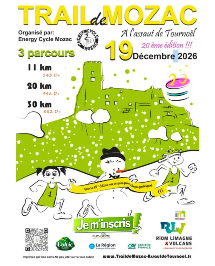 Trail de Mozac – A l’assaut de Tournoël 2026 Inscription Résultats