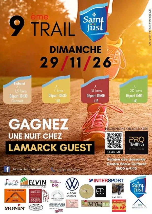 Trail de Saint Just 2026 Inscription Résultats