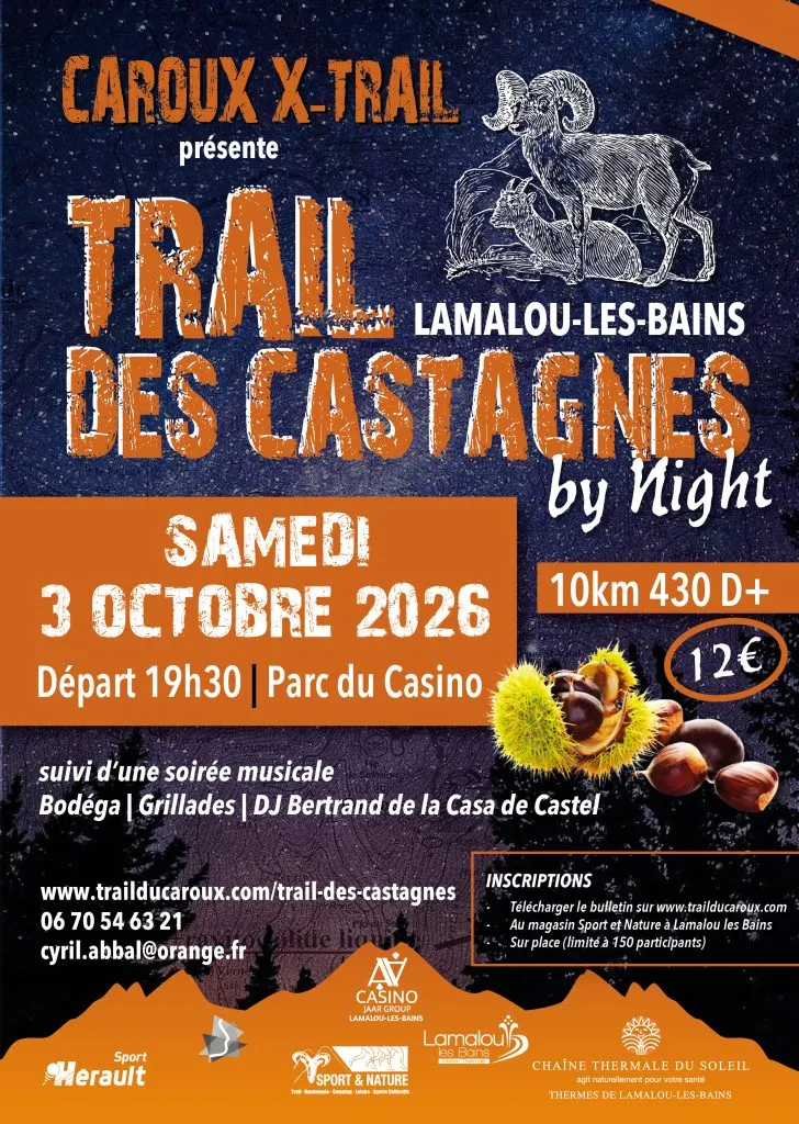 Trail des Castagnes 2026 Inscription Résultats