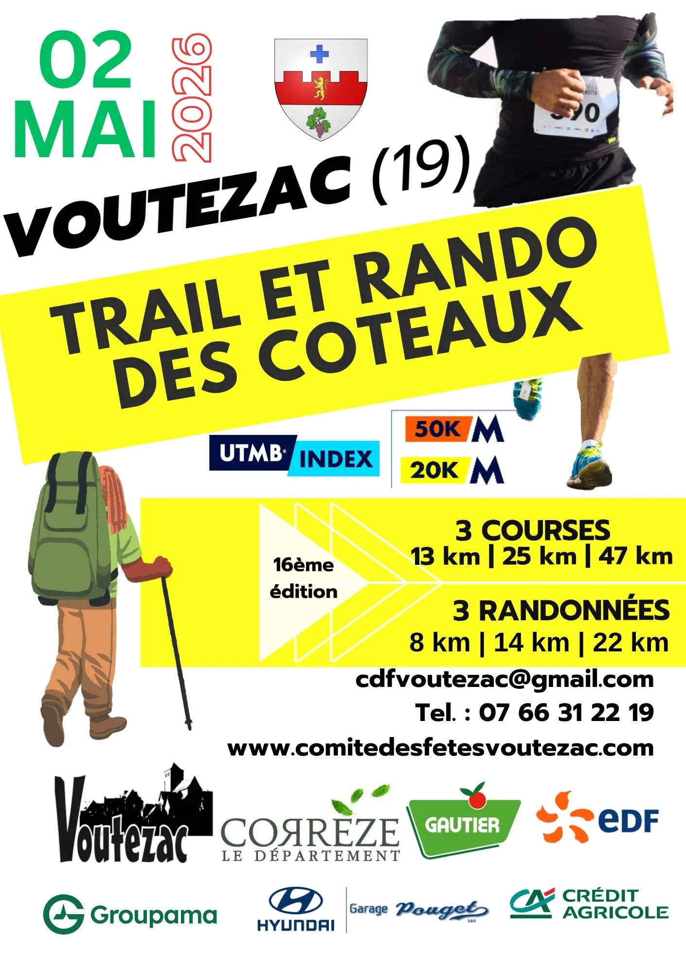 Trail des Côteaux – Voutezac 2027 Inscription Résultats