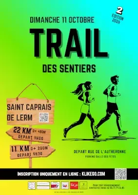 Trail des Sentiers Saint Caprais de Lerm 2026 Inscription Résultats