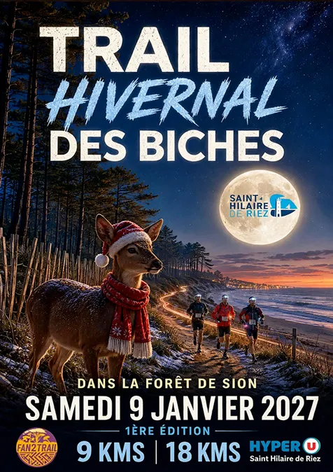 Trail hivernal Des Biches Vendée 2027 Inscription Résultats