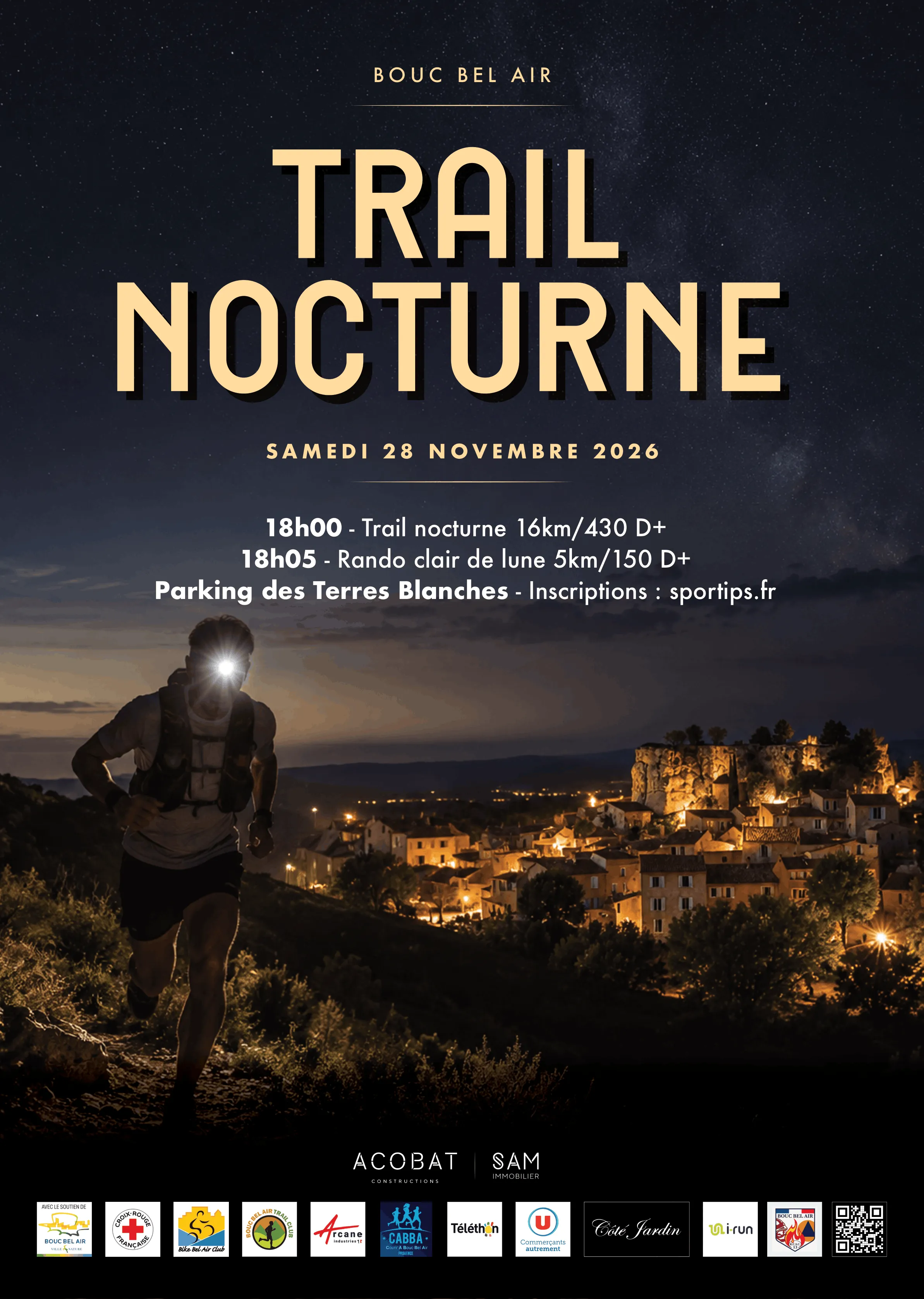 Trail nocturne de Bouc Bel Air 2026 Inscription Résultats