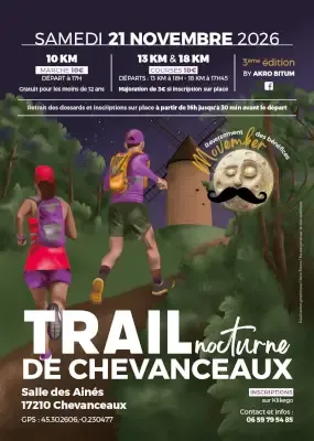 Trail Nocturne de Chevanceaux 2026 Inscription Résultats